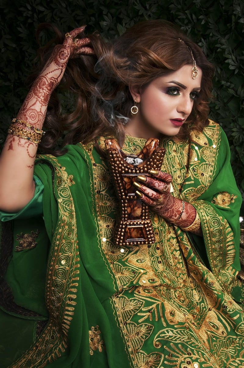 Bride in trendy attire
